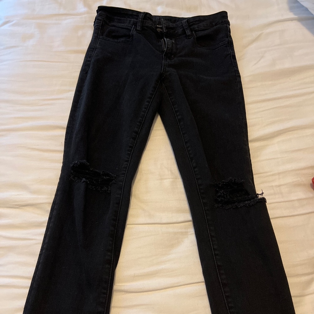 Black ripped American Eagle jeans